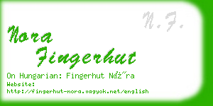 nora fingerhut business card